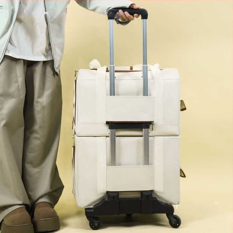 Τσάντα μεταφοράς κατοικίδιων με ρόδες, διόροφο σχέδιο για δύο κατοικίδια, αναπνέουσα, υλικό PP