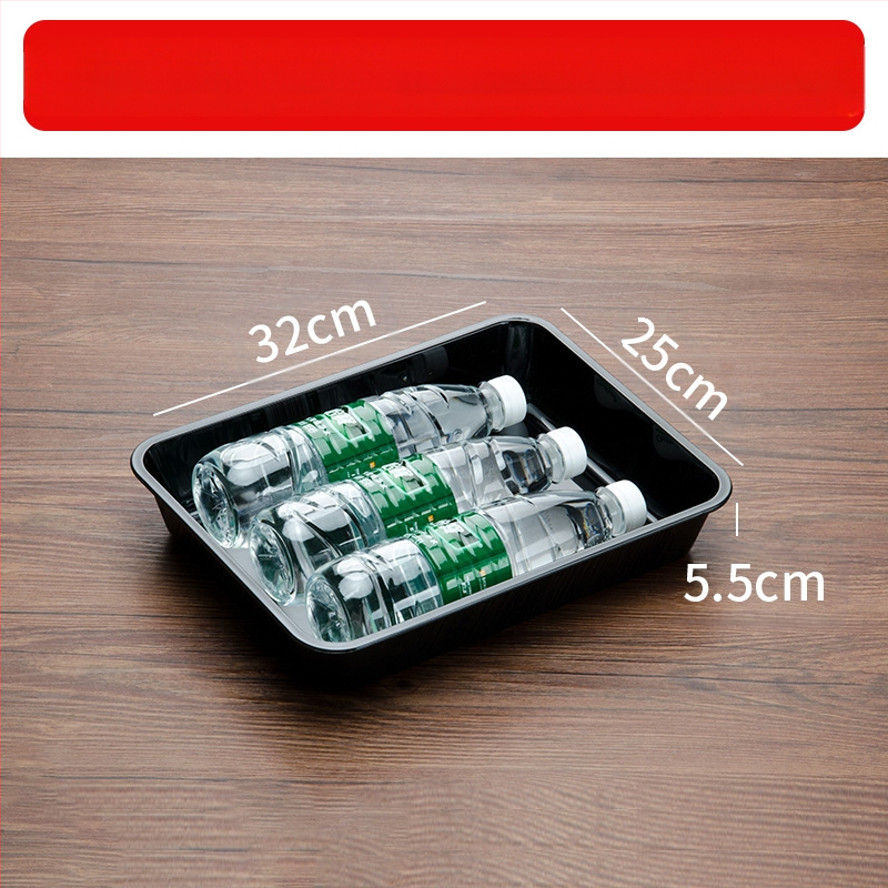 Stačiakampė plastikinė lėkštė mėsai ir delikatesams, kinų stilius