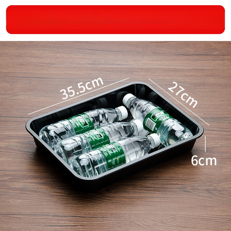 Stačiakampė plastikinė lėkštė mėsai ir delikatesams, kinų stilius