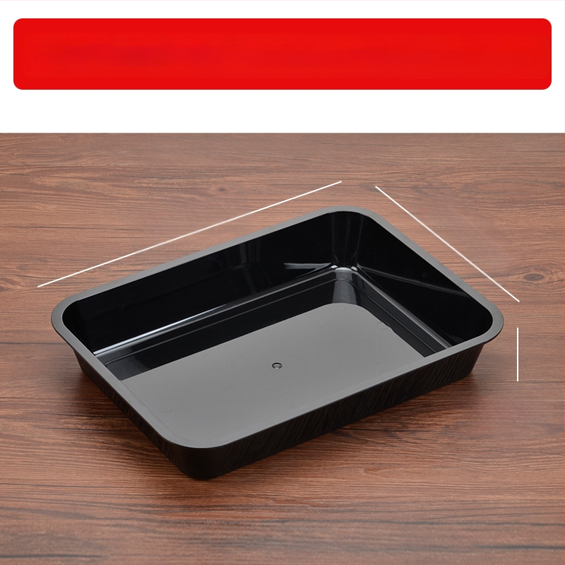 Stačiakampė plastikinė lėkštė mėsai ir delikatesams, kinų stilius