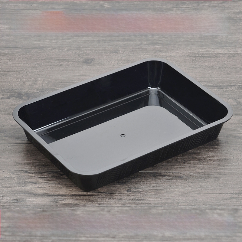 Stačiakampė plastikinė lėkštė mėsai ir delikatesams, kinų stilius