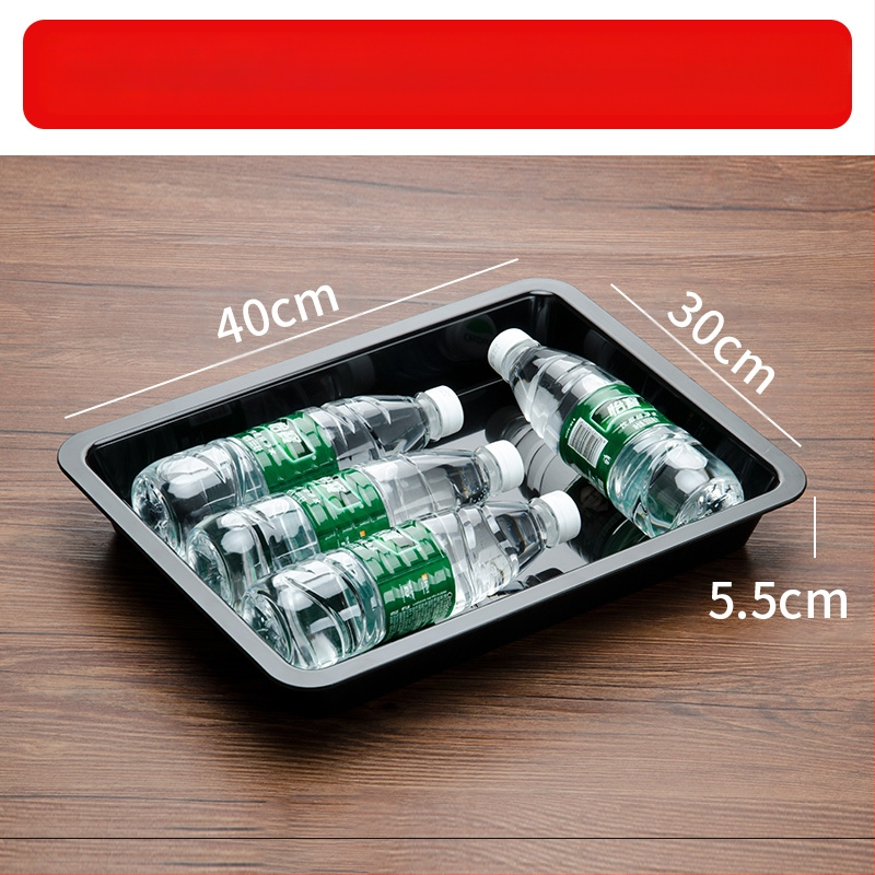 Stačiakampė plastikinė lėkštė mėsai ir delikatesams, kinų stilius