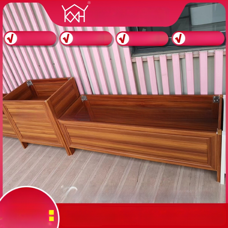 Sieninis dviejų lygių gėlių stovas iš aliuminio lydinio, modulinis ir nuimamas, šiuolaikinis minimalistinis stilius, kinų ir Skandinavijos stiliai