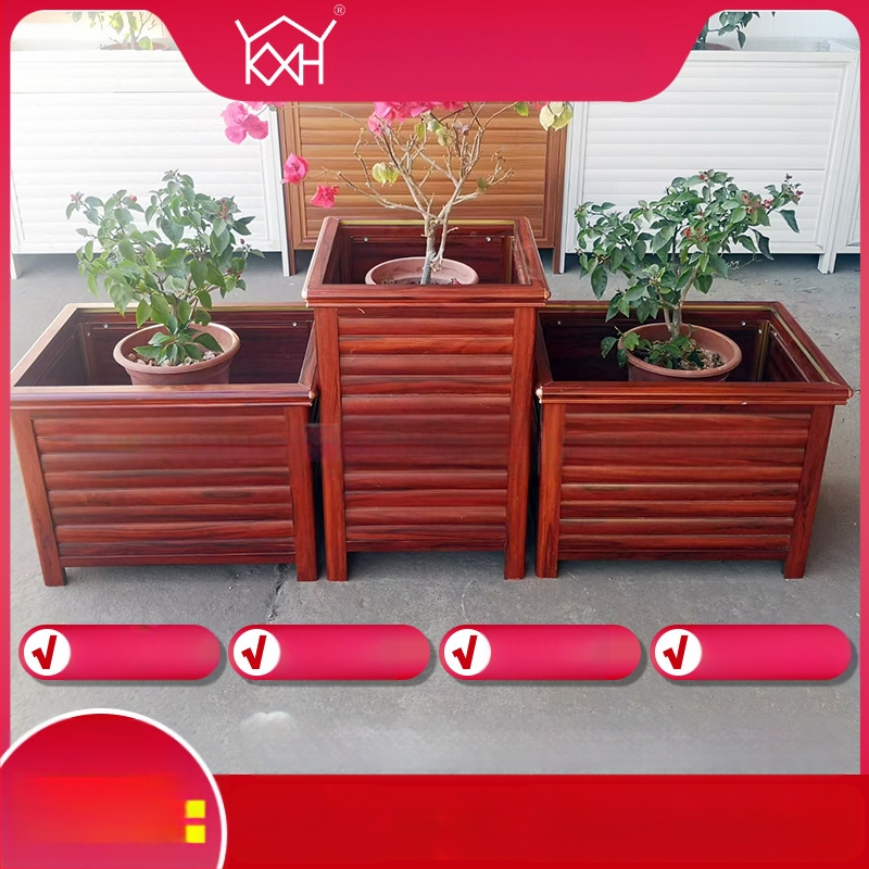 Sieninis dviejų lygių gėlių stovas iš aliuminio lydinio, modulinis ir nuimamas, šiuolaikinis minimalistinis stilius, kinų ir Skandinavijos stiliai