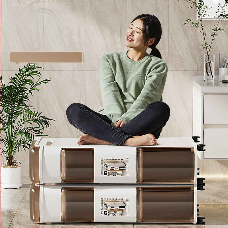 Съхранителен шкаф за баня, свободностоящ с чекмеджета, пластмасов, модел 331, японски стил