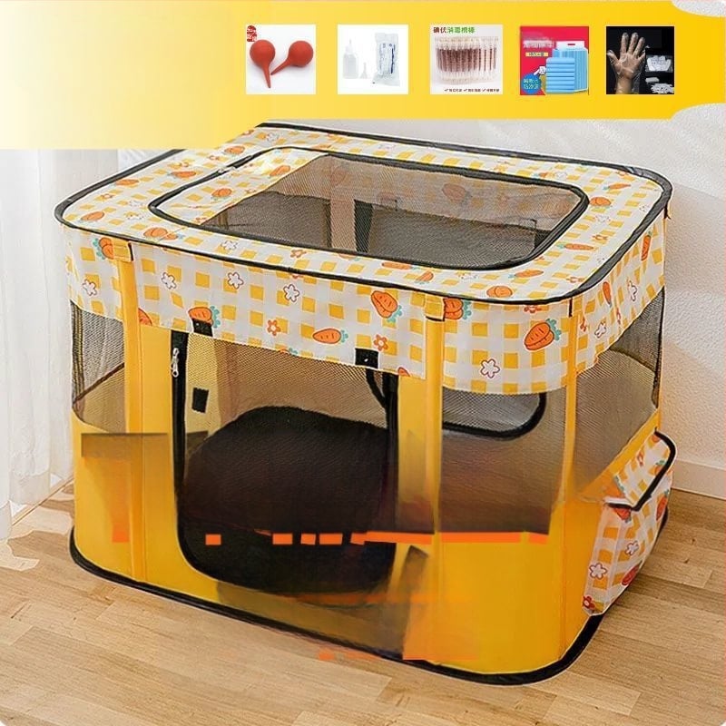 Kaķa maternāla istaba – taisnstūra, slēgta ligzda kaķiem; Materiāls: Oxford audums; Piemērots kaķiem; Kategorija: mājdzīvnieku ligzdas