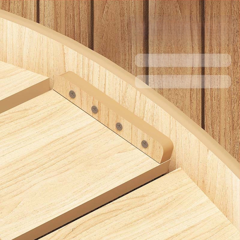 Katės bėgiojimo ratas su medine konstrukcija kaimo stiliuje