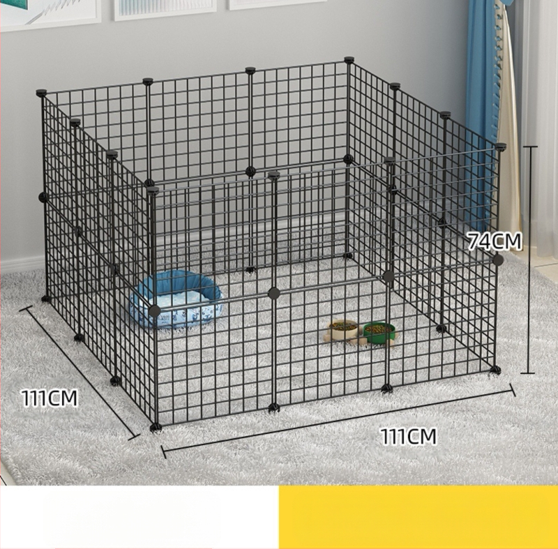 Iekštelpu mājdzīvnieku siena - kaķu aizsardzības vārti, modulāra barjera maziem un vidējiem suņiem, dzelzs stieple, zīmols Seven, imports: Nē