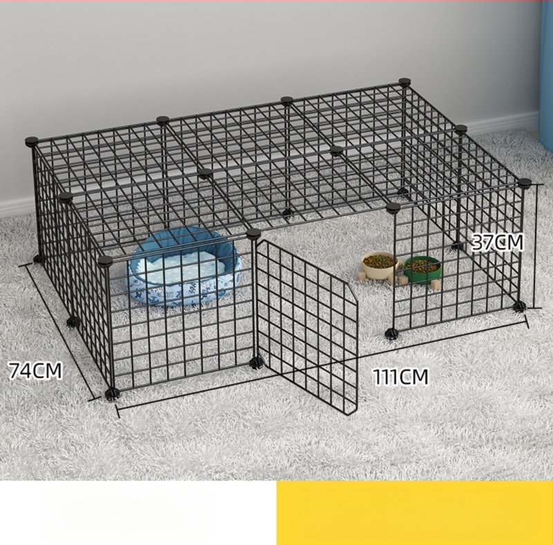 Iekštelpu mājdzīvnieku siena - kaķu aizsardzības vārti, modulāra barjera maziem un vidējiem suņiem, dzelzs stieple, zīmols Seven, imports: Nē