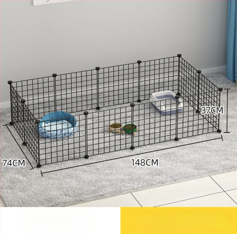 Iekštelpu mājdzīvnieku siena - kaķu aizsardzības vārti, modulāra barjera maziem un vidējiem suņiem, dzelzs stieple, zīmols Seven, imports: Nē