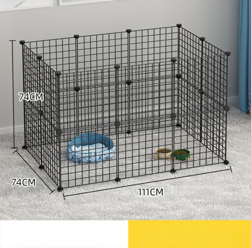 Iekštelpu mājdzīvnieku siena - kaķu aizsardzības vārti, modulāra barjera maziem un vidējiem suņiem, dzelzs stieple, zīmols Seven, imports: Nē