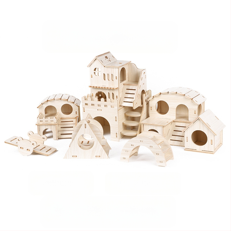 Дървена къщичка за хамстери — укритие за всички сезони