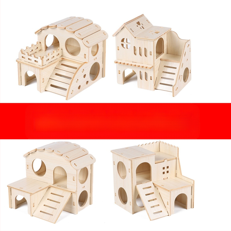 Дървена къщичка за хамстери — укритие за всички сезони