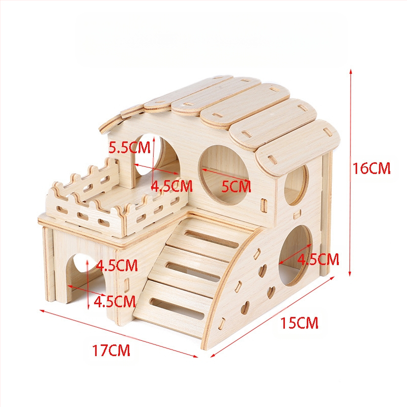 Дървена къщичка за хамстери — укритие за всички сезони