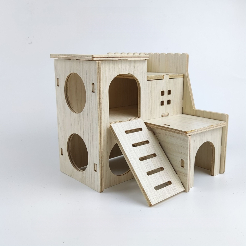 Дървена къщичка за хамстери — укритие за всички сезони