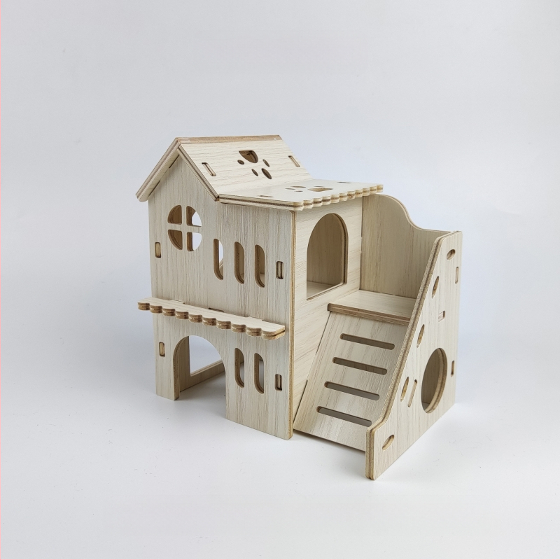 Дървена къщичка за хамстери — укритие за всички сезони