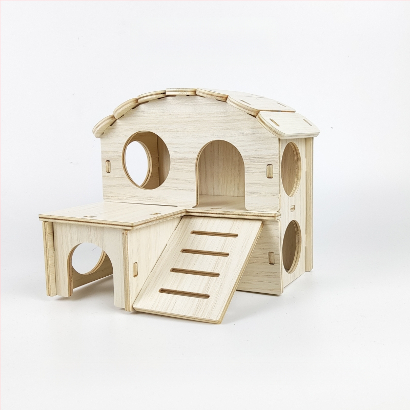 Дървена къщичка за хамстери — укритие за всички сезони