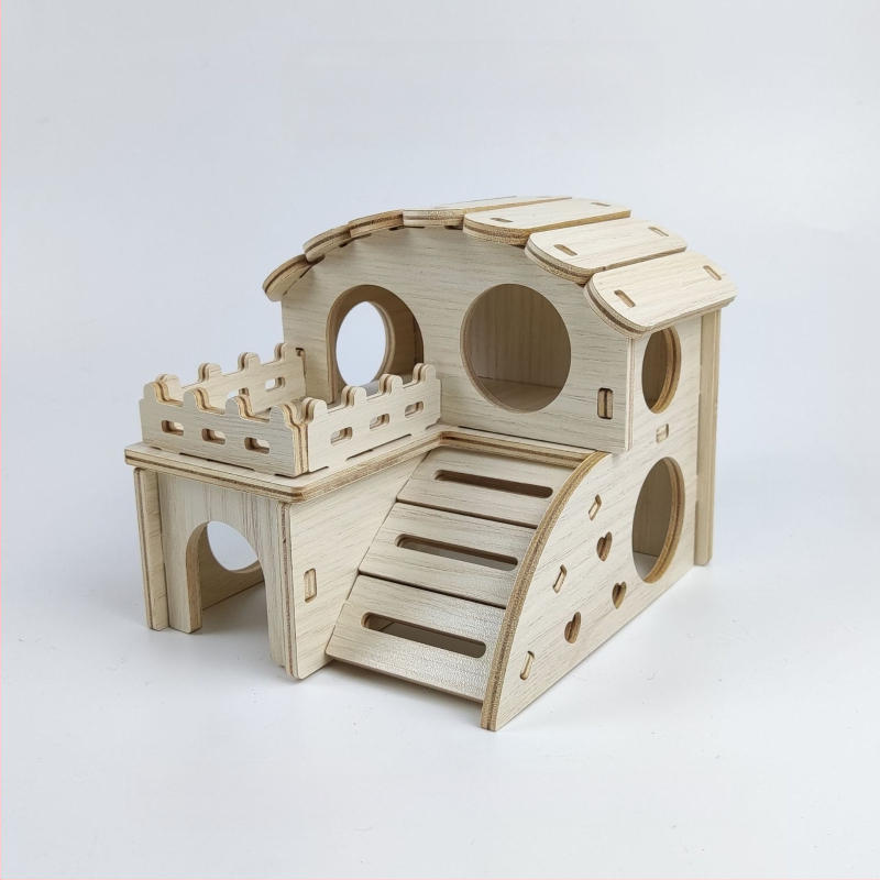 Дървена къщичка за хамстери — укритие за всички сезони