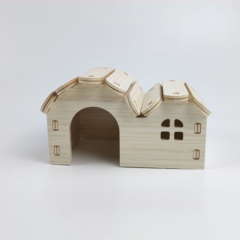 Дървена къщичка за хамстери — укритие за всички сезони