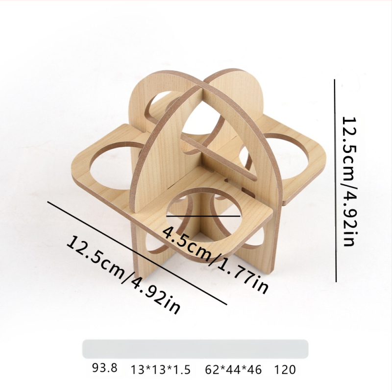 Hamstera koka māja ar guļvietu un divstāvu vilu — ciets koks, Pet taro