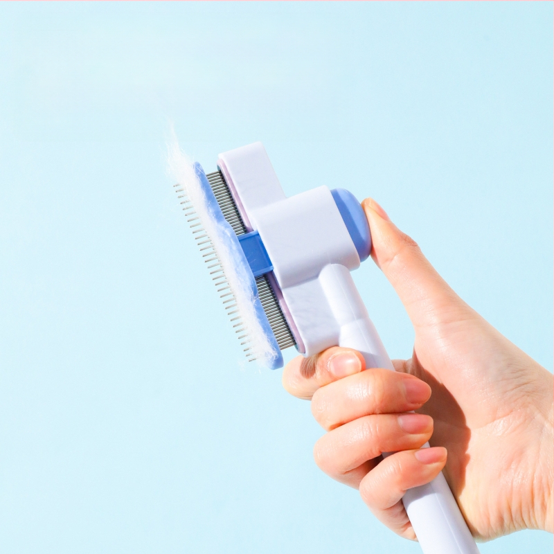 Meow Heart Baby Χτένα κατοικίδιων για γάτες και σκύλους — ανοξείδωτο ατσάλι, χτένα για ψύλλους με αυτοκαθαριζόμενα δόντια