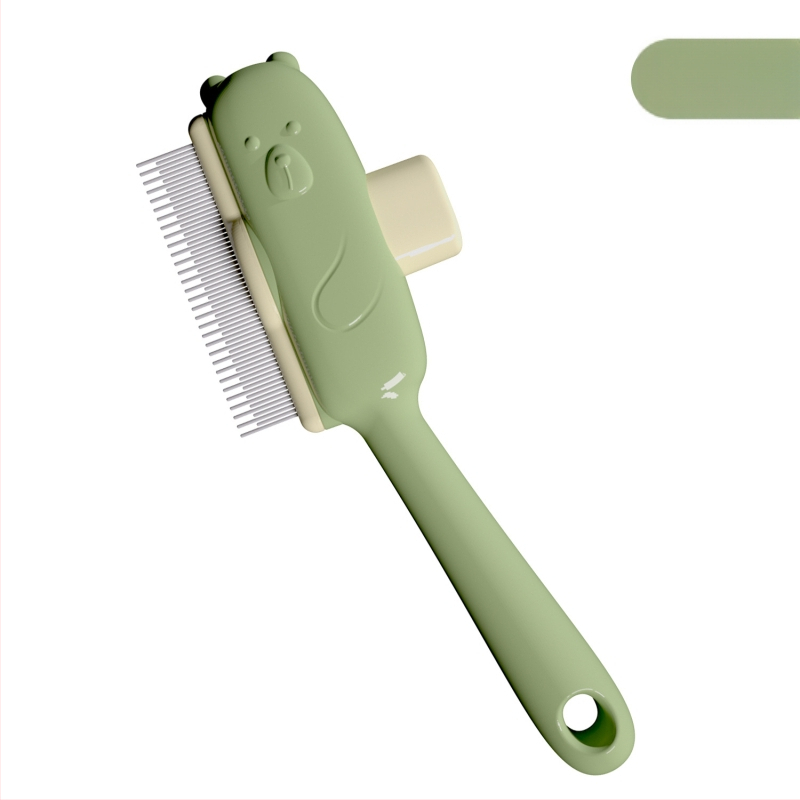 Meow Heart Baby Χτένα κατοικίδιων για γάτες και σκύλους — ανοξείδωτο ατσάλι, χτένα για ψύλλους με αυτοκαθαριζόμενα δόντια