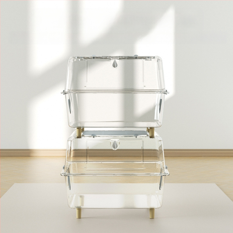 Akril hamsterketrec — átlátszó, beltéri szigetelés, teljes berendezési készlet (Weibi)