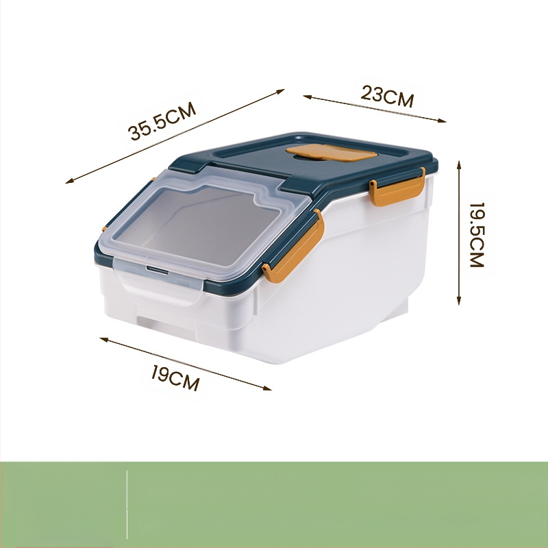 Ryžių laikymo kibiras su drėgmės ir kenkėjų apsauga • PP plastikas • talpa daugiau nei 10 L • šiuolaikiškas minimalistinis stilius