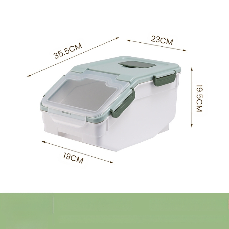 Ryžių laikymo kibiras su drėgmės ir kenkėjų apsauga • PP plastikas • talpa daugiau nei 10 L • šiuolaikiškas minimalistinis stilius