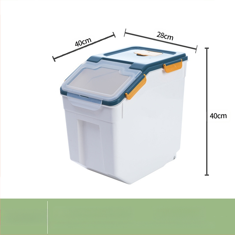 Ryžių laikymo kibiras su drėgmės ir kenkėjų apsauga • PP plastikas • talpa daugiau nei 10 L • šiuolaikiškas minimalistinis stilius
