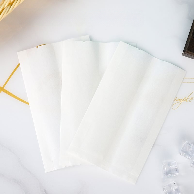 Pungă de ambalare pentru pâine, folie din hârtie albă alimentară, impermeabilă și rezistentă la ulei, sigilare mecanizată, produse de patiserie