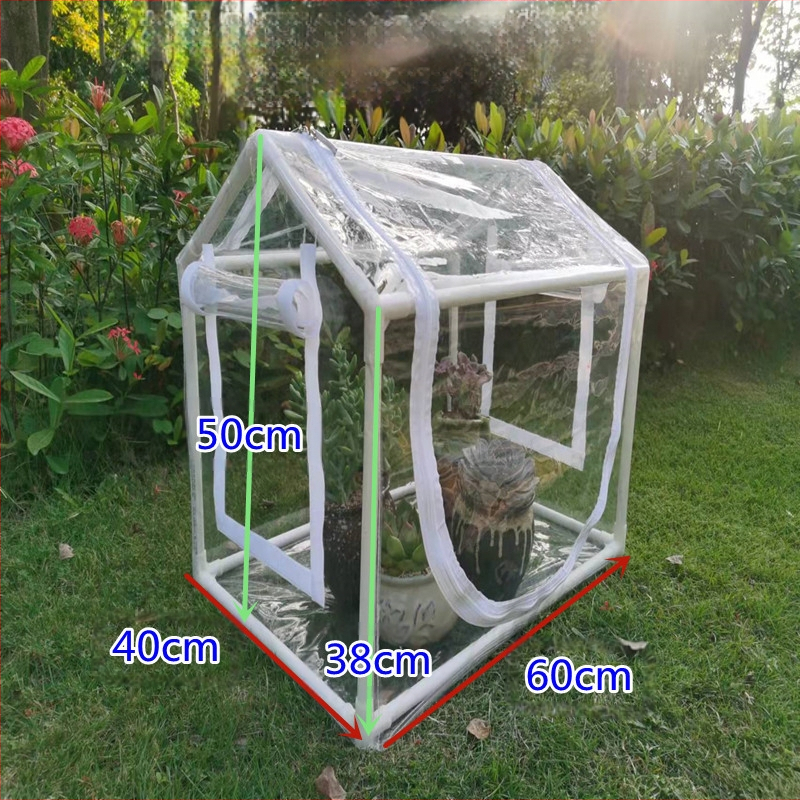 PVC šiltnamis sukulentams – izoliacija ir lietaus atsparumas, prekės ženklas Mika Flower Room, tinkamas sodui, balkonams ir lauke ant palangės