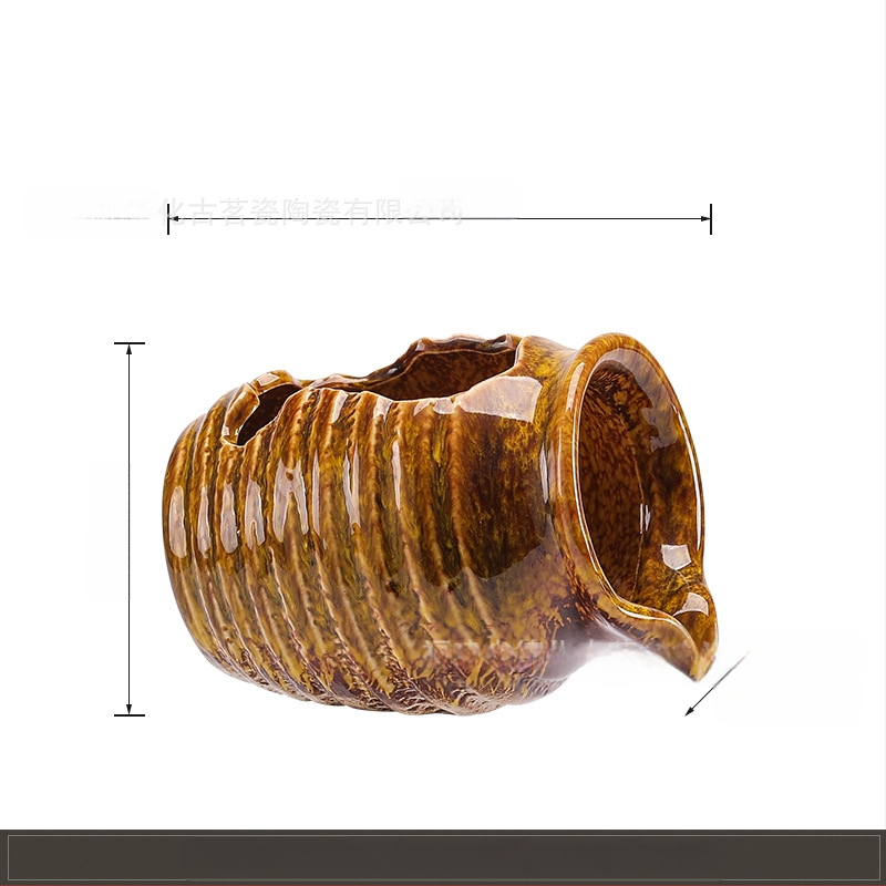 Керамичен циркулиращ воден аквариум за риби — декоративен елемент за двор и интериор, с кислородна филтрация (Материал: керамика; Стил: китайски стил; Повърхностна технология: друга; Обработка и персонализация: Няма; Опаковка: картон)