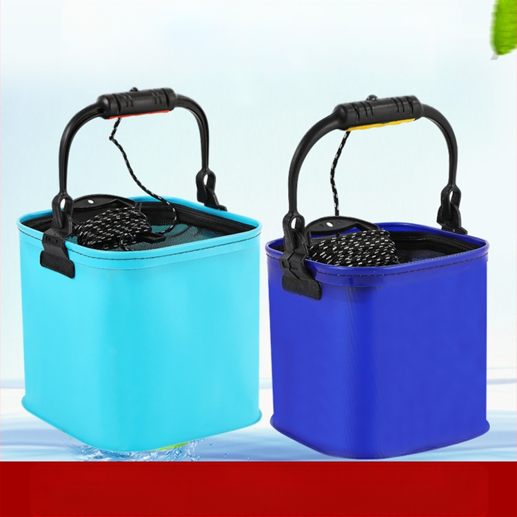 EVA sulankstomas kibiras gyviems žuvims su skaidriu dangčiu – žvejybos kibiras ir priedų dėžutė