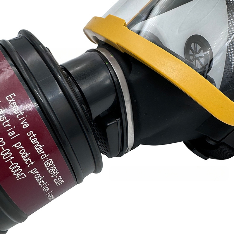 Silikonska maska za zaštitu od plinova s cilindričnim dizajnom – KN95 zaštita od toksičnih plinova, standard GB2890-2009, pakiranje 10 kompleta u kutiji