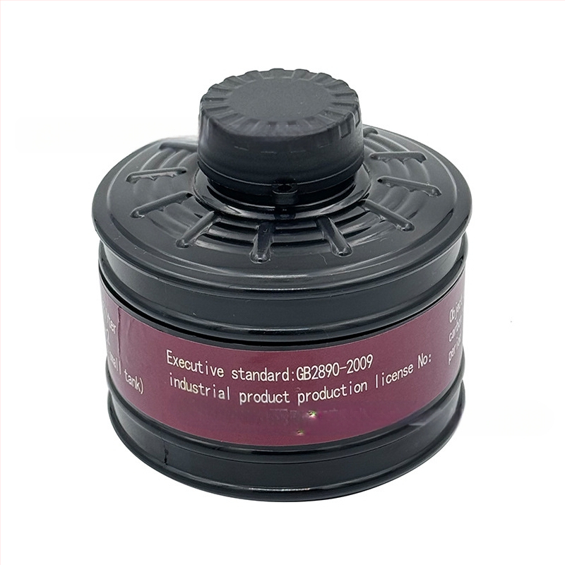 Silikonska maska za zaštitu od plinova s cilindričnim dizajnom – KN95 zaštita od toksičnih plinova, standard GB2890-2009, pakiranje 10 kompleta u kutiji