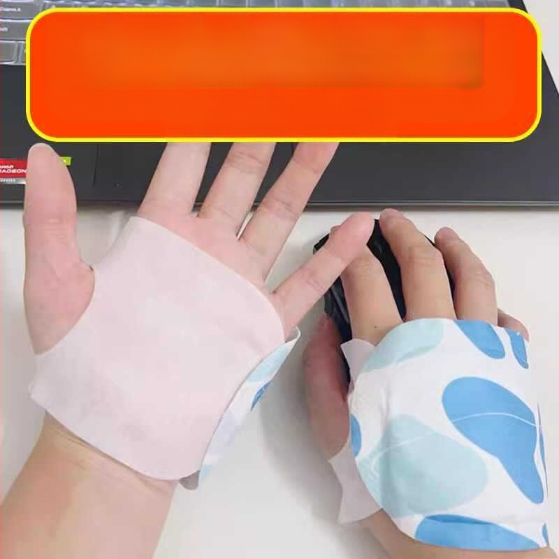 Rankų šildymo pleistras su pelynu, garinis karštas kompresas, atspausdintas audinys, rankoms, šiuolaikiškas minimalistinis stilus