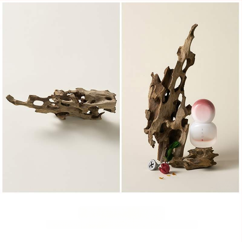 Porėtas driftwood nuotraukoms – Still Life fonas su šakelėmis, dekoracinis rekvizitas