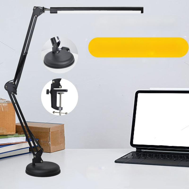 Λάμπα γραφείου με ρυθμιζόμενο μακρύ βραχίονα, προστασία ματιών, USB θύρα, 5V, μοντέλο βάσης δίσκου I5