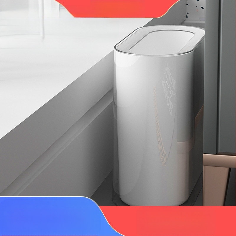 Bez vāka atkritumu tvertne mājas lietošanai, 12 l, plastmasa, ovāla forma, zīmols Qiaofeng