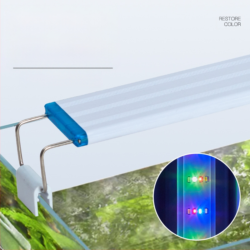 LED akváriumi lámpa PVC testű, 6–20W, vízálló, világítás vízi növényekhez és teknősöknek