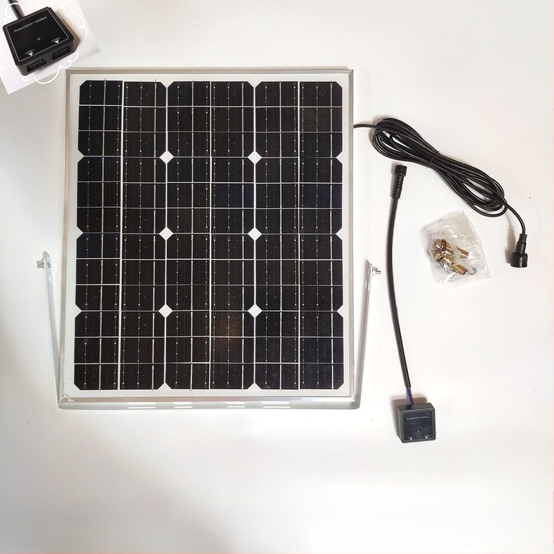 Слънчев панел за външно зареждане с двойни USB изходи, регулируем изход 5V/12V DC и захранване за съхранение на енергия