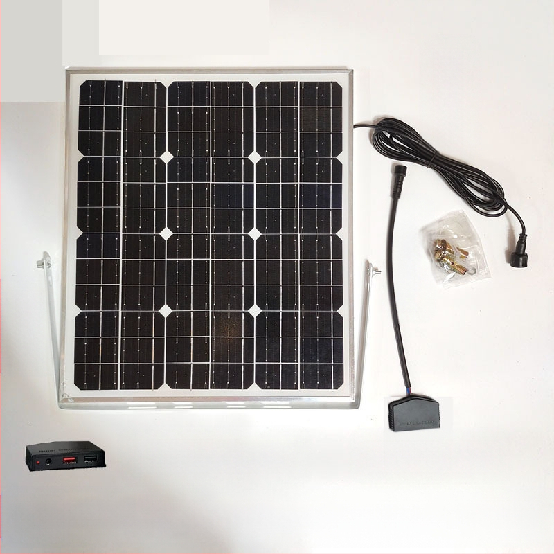 Слънчев панел за външно зареждане с двойни USB изходи, регулируем изход 5V/12V DC и захранване за съхранение на енергия