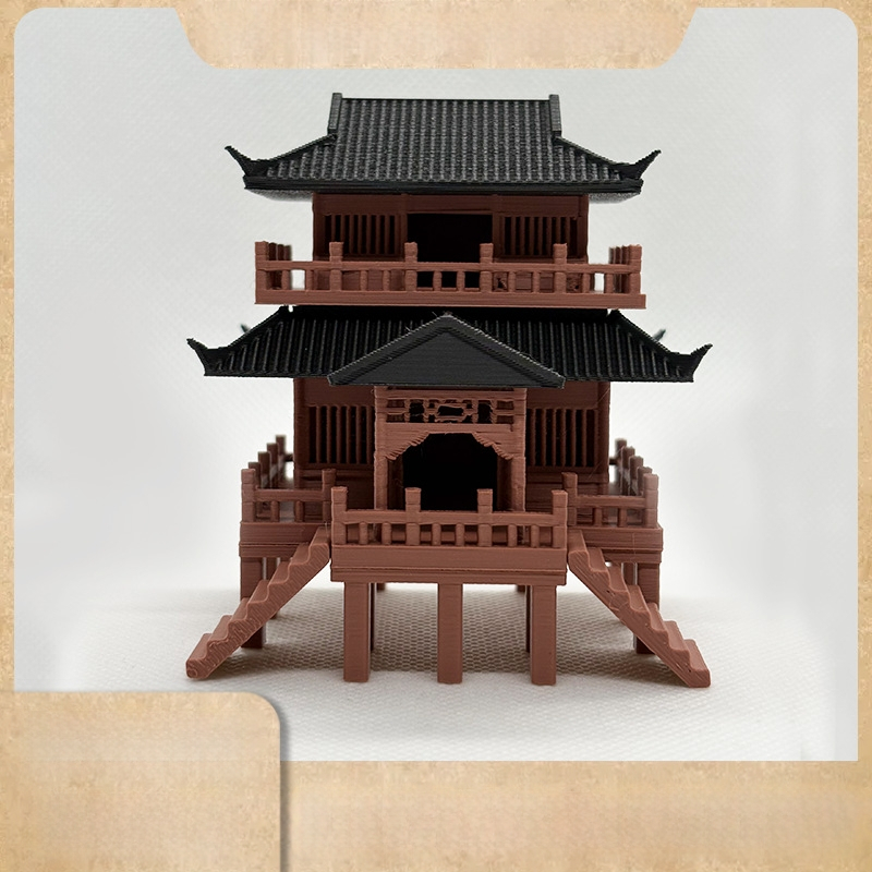 3D εκτυπωμένο διακοσμητικό αρχαίων κτιρίων για ενυδρείο, μικρο-τοπίο, πλαστικό