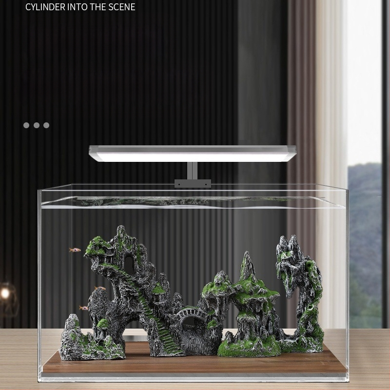 Διάκοσμος ενυδρείου: μίνι ροκερία διακοσμητικό σετ με πέτρινο καταφύγιο για μικροτοπίο