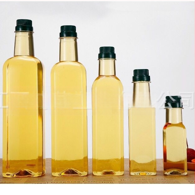 Bolai квадратна PET бутилка за камелиево масло, 500 ml, с капак с дърпане и отпечатан логотип