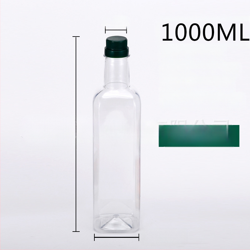 Bolai квадратна PET бутилка за камелиево масло, 500 ml, с капак с дърпане и отпечатан логотип