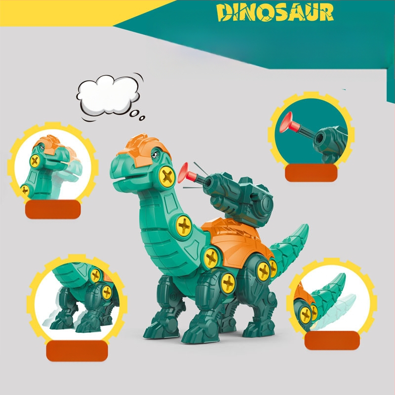 Dinozaura ola – izjaukšana un salikšana ar šaušanas kanonu – izglītojoša DIY spēle, plastmasa; zīmols Same Flower; izcelsme Chenghai; vecums 4–6 gadi