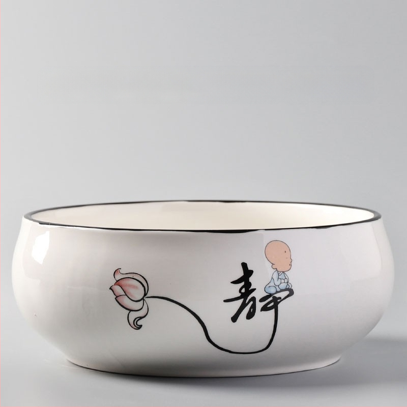 Keraminė gėlių vaza ant grindų – paprastas stilius, namų sodo naudojimui