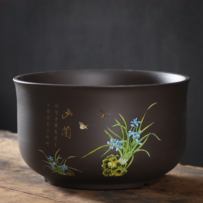 Keraminė gėlių vaza ant grindų – paprastas stilius, namų sodo naudojimui